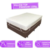 Pillow top Solteiro Casal Queen King Super Macio Enchimento Modelo Profissional queen 12 cm algodao a
