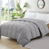 Edredom Ecopluma Pluma De Ganso Cinza King Size