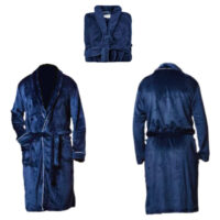 roupao velour confortavel Azul Rosa Quente Macio Algodao